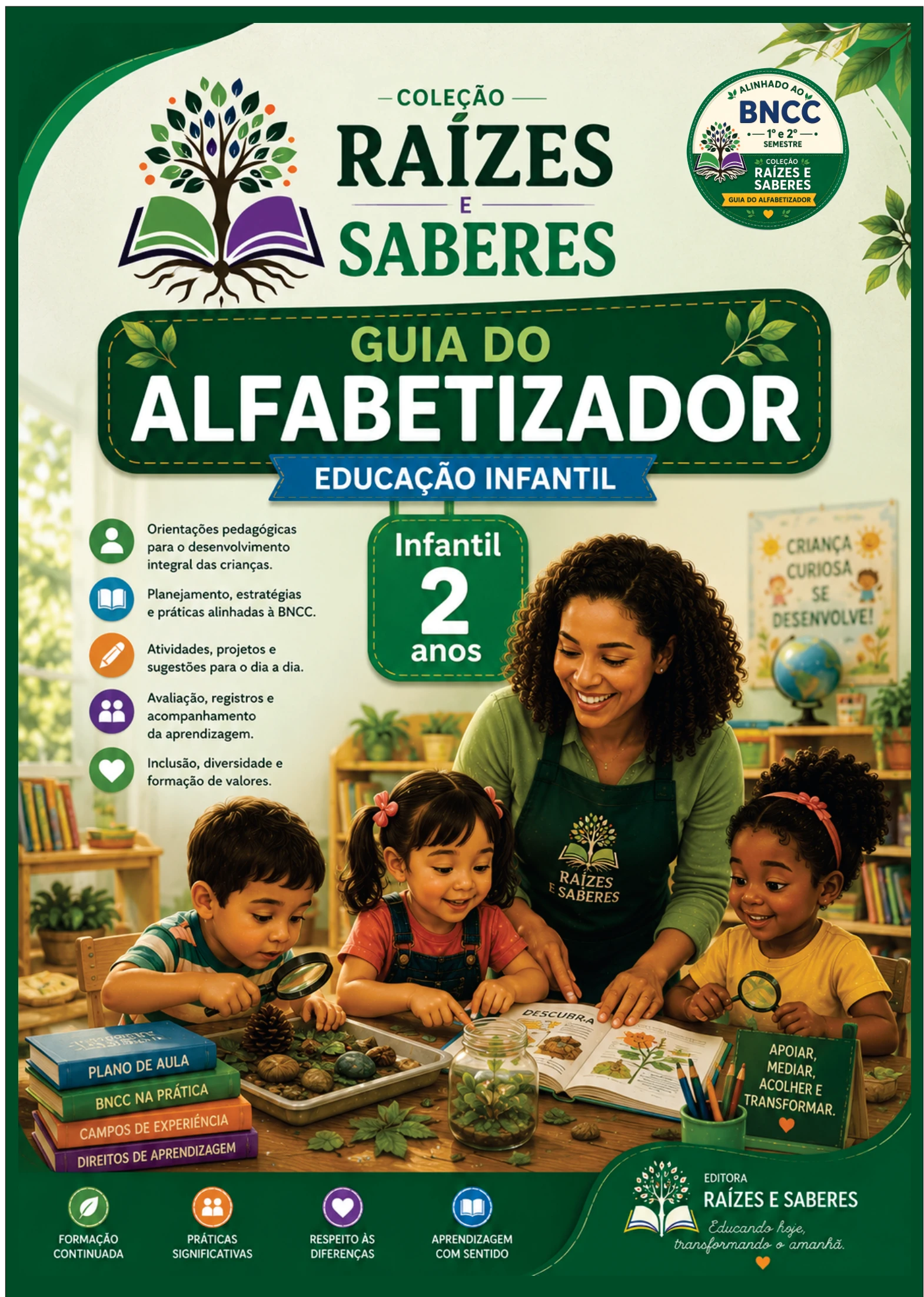 Capa oficial do Guia do Alfabetizador Infantil 2 anos