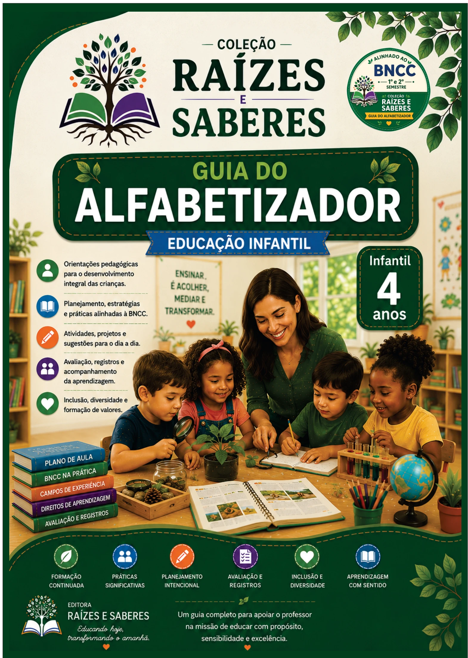 Capa oficial do Guia do Alfabetizador Infantil 4 anos