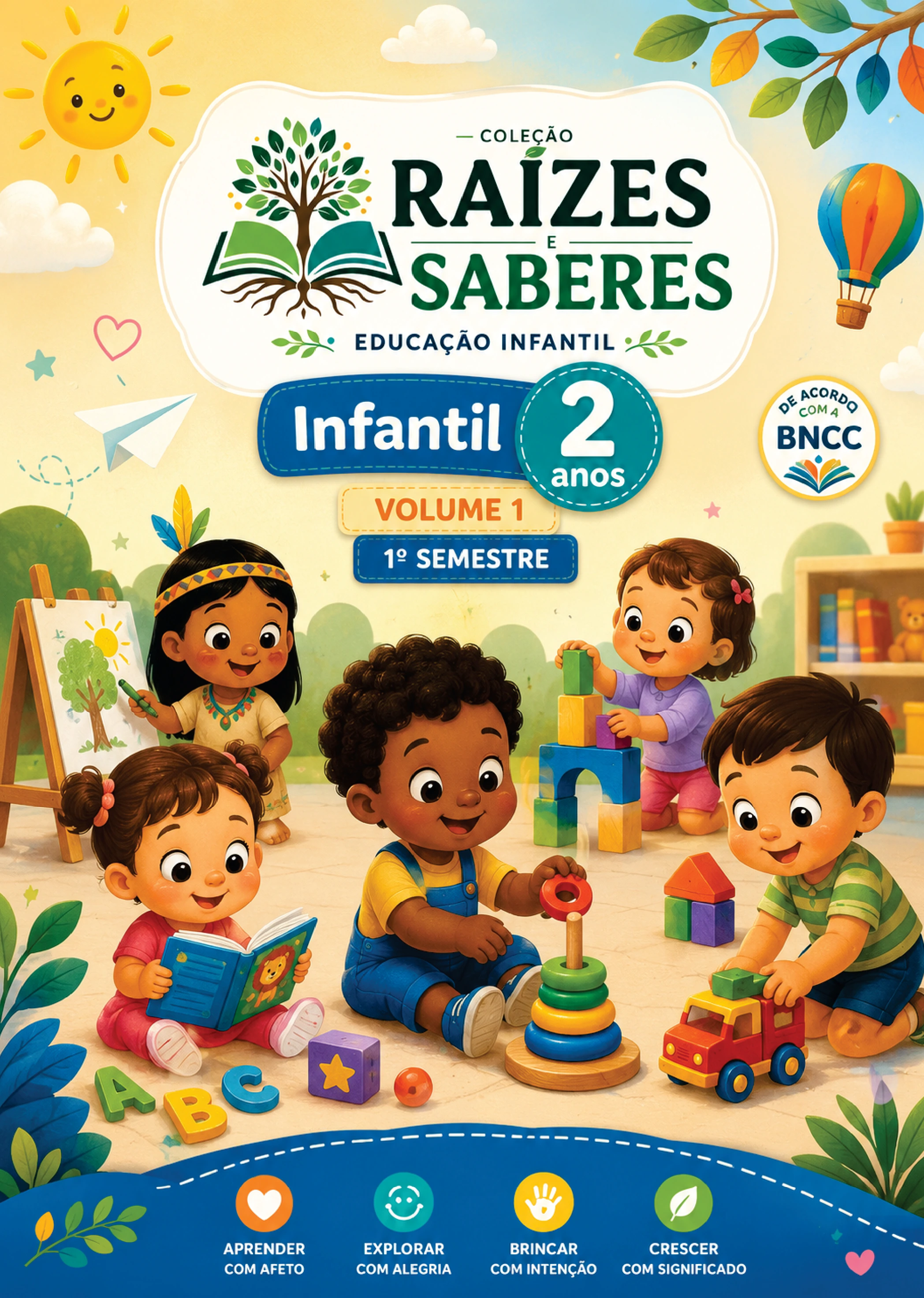 Capa oficial da colecao Educacao Infantil 2 anos Volume 1