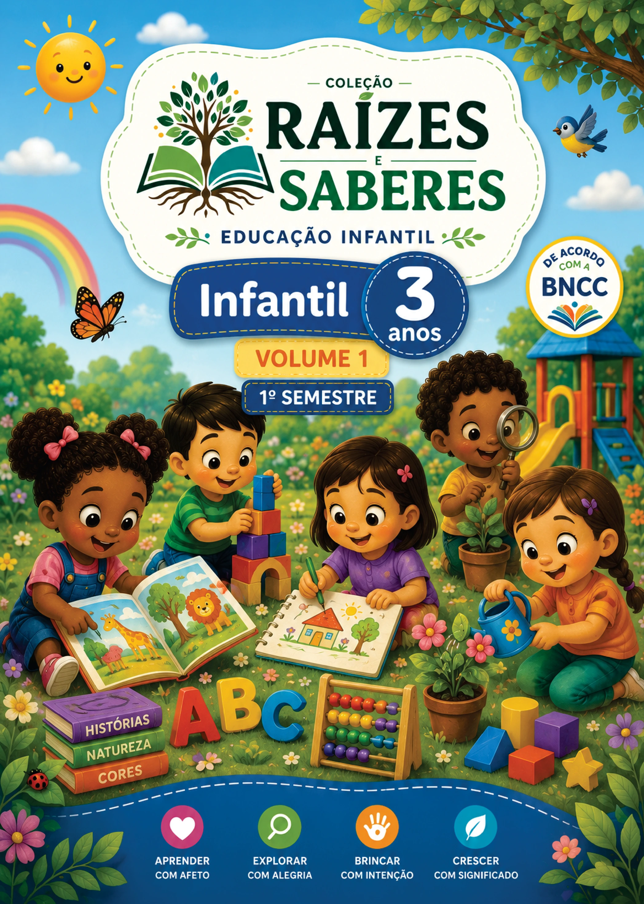 Capa oficial da colecao Educacao Infantil 3 anos Volume 1
