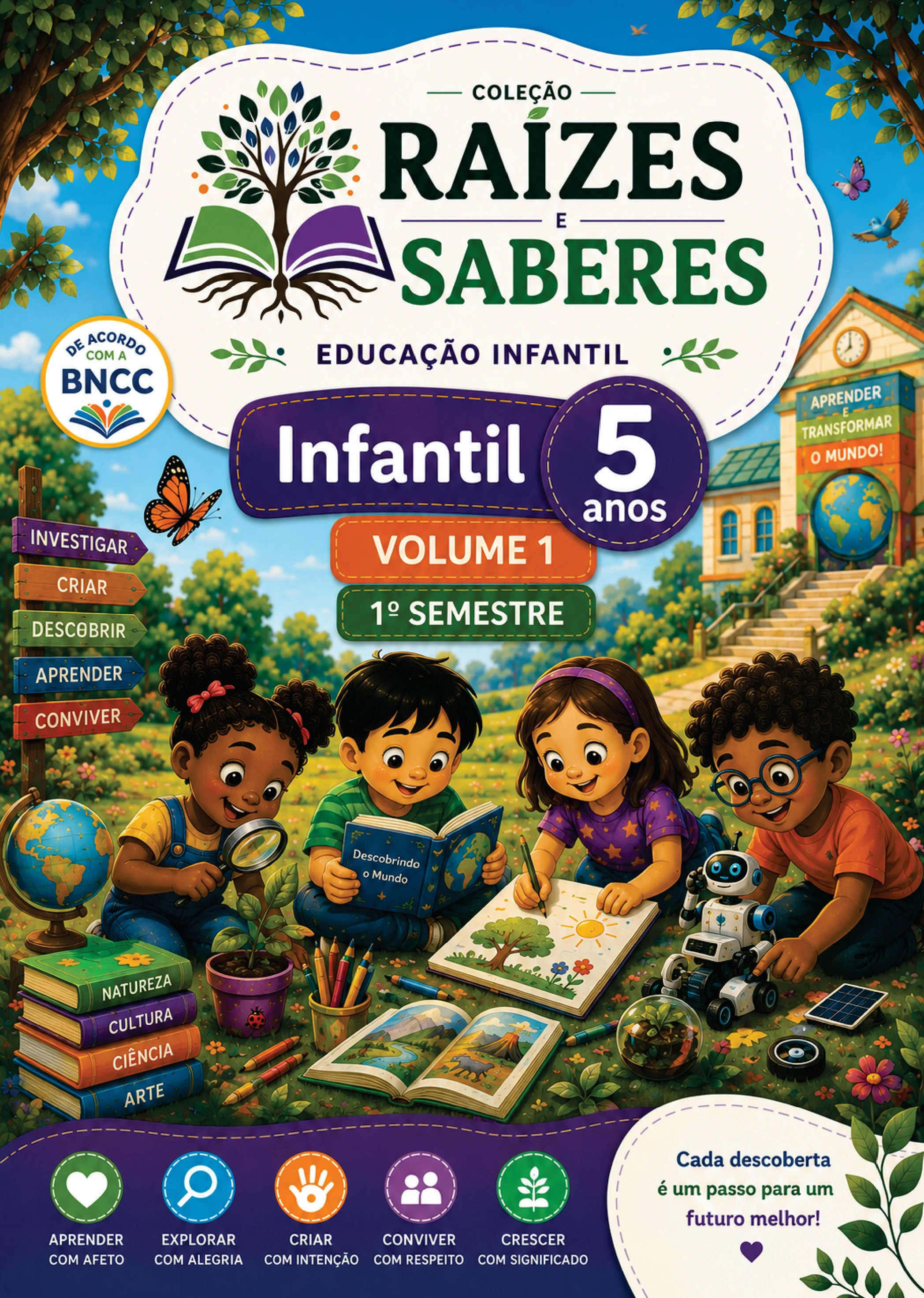 Capa oficial da colecao Educacao Infantil 5 anos Volume 1